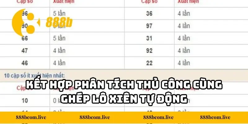 Kết hợp phân tích thủ công cùng ghép lô xiên tự động