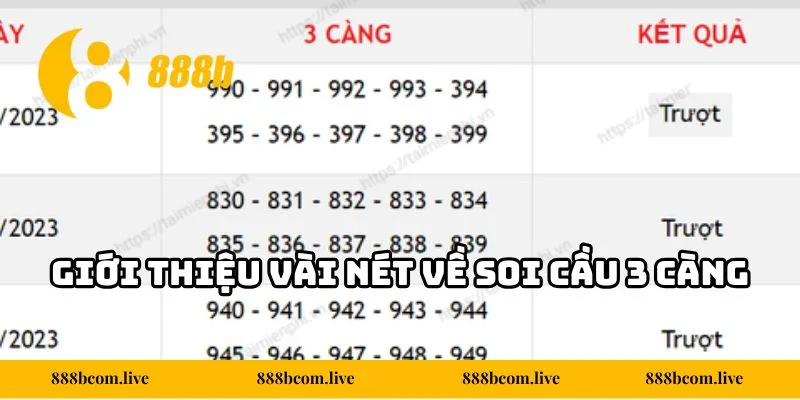 Giới thiệu vài nét về soi cầu 3 càng
